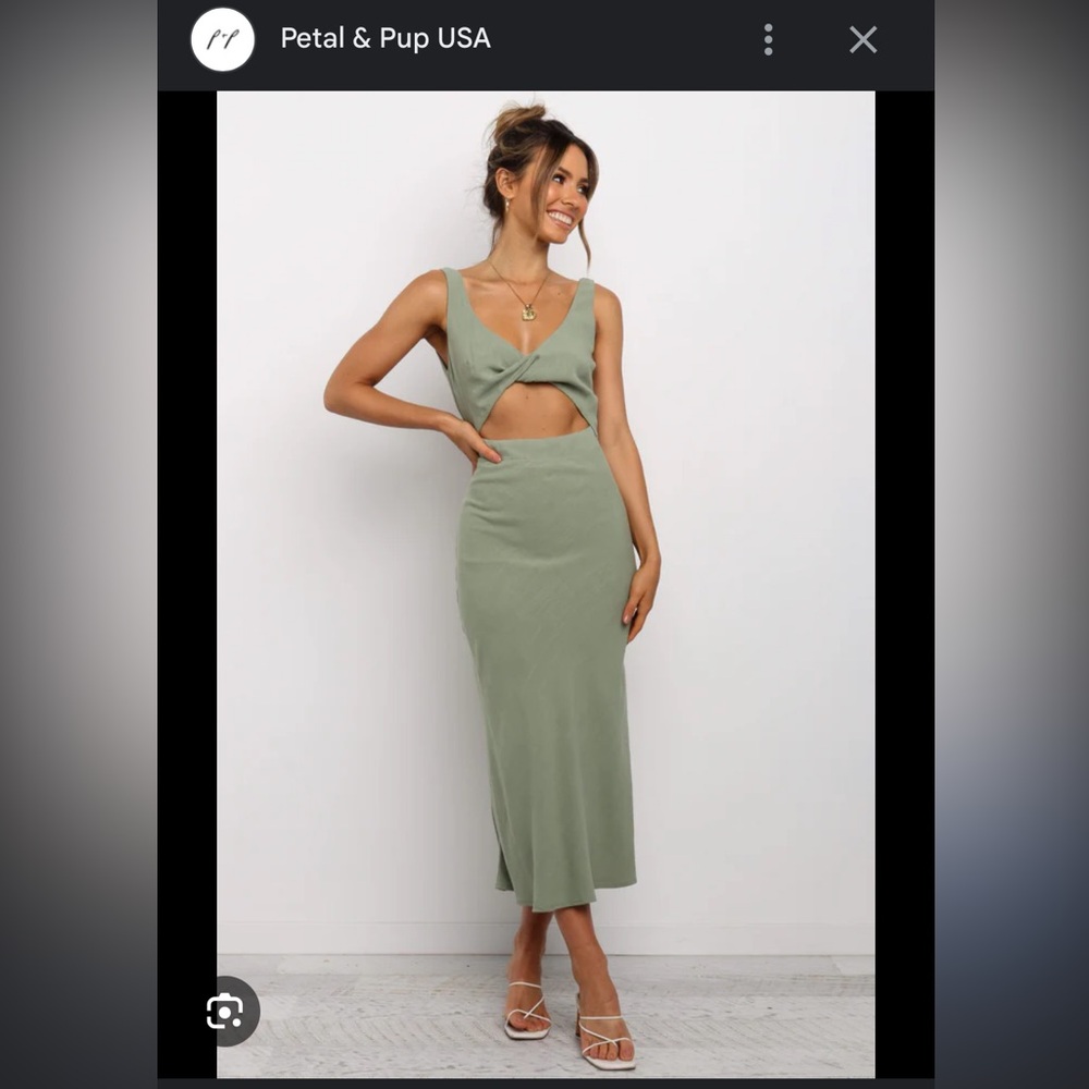 NWT Petal and pup Apollo dress in olive